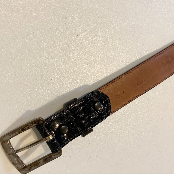 FLEMING OF BUCKHEAD Genuine Alligator Leather Belt Black 43 - Picture 10 of 14